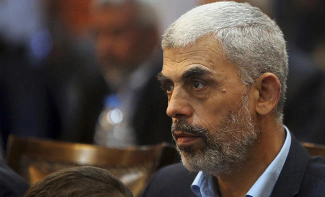 Hamas official Yehiyeh Sinwar. (AP Photo/Adel Hana, File)