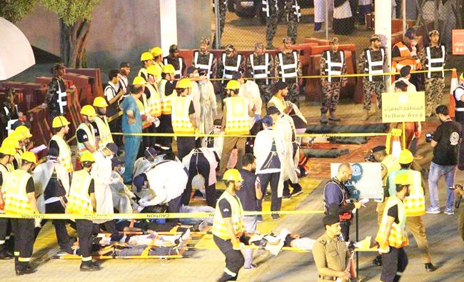 Civil Defense personnel during a drill. (SPA)