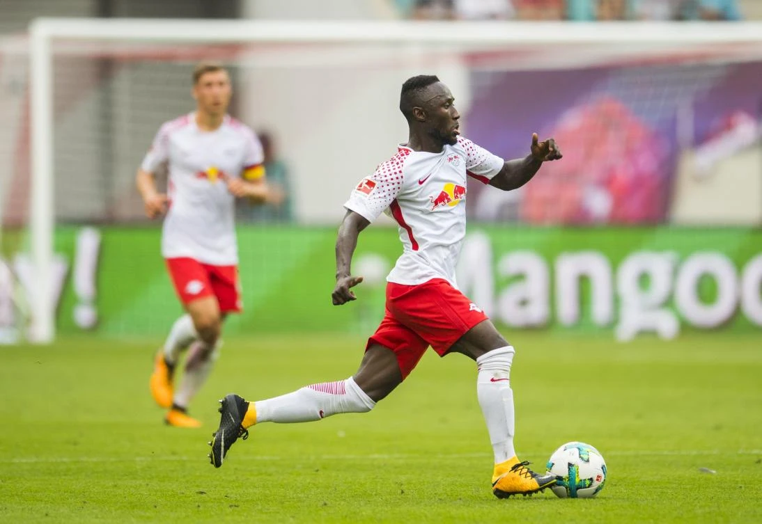 This file photo shows Leipzig’s Guinean midfielder Naby Deco Keita playing the ball during the German first division Bundesliga football match between RB Leipzig and SC Freiburg in Leipzig, eastern Germany, on August 27, 2017. (AFP)