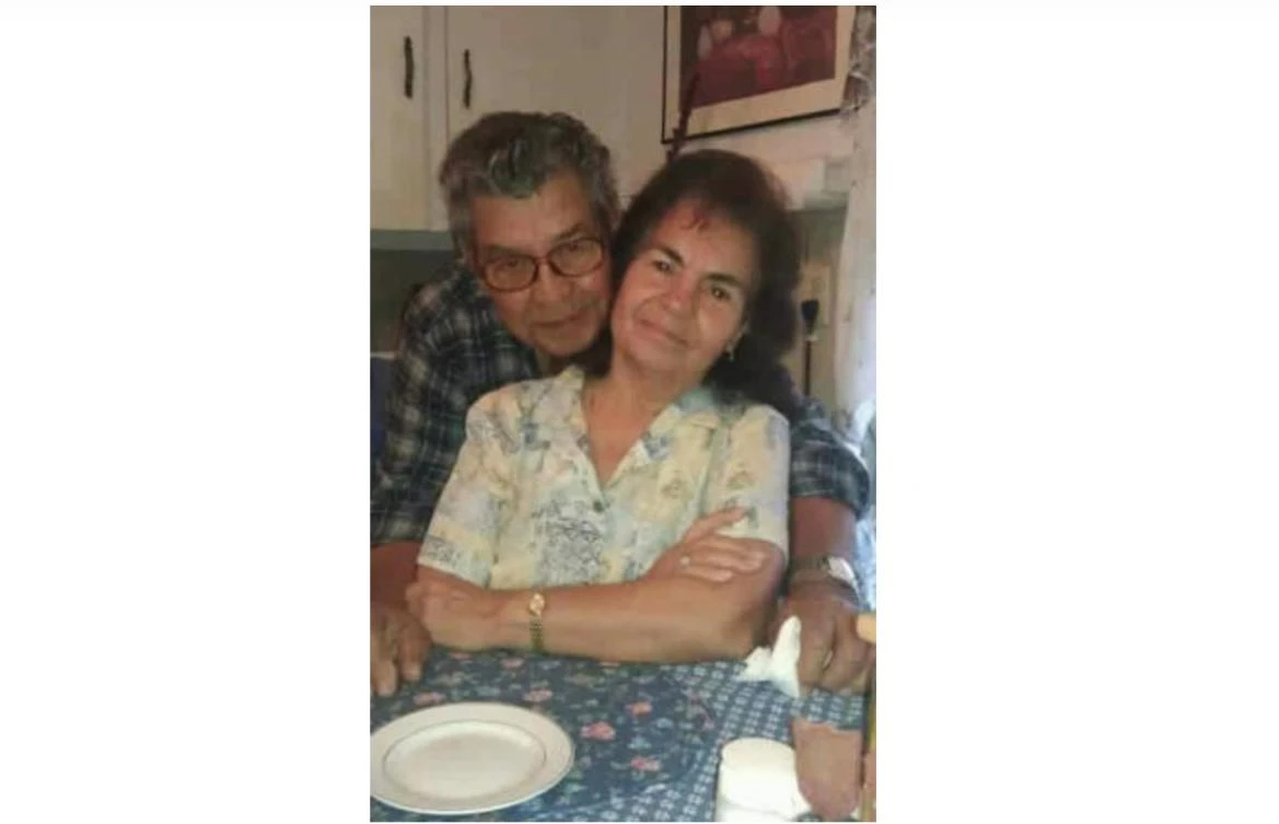 This undated photo provided by Virginia Saldivar shows her mother- and father-in-law, Belia and Manuel Saldivar, presumed dead after their van sank into Greens Bayou on Houston's eastside. Virginia Saldivar says she presumes six members of a family, including four of her grandchildren, have died after their van was carried by a strong current into the bayou and sank. (AP)