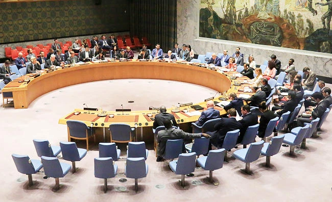 The United Nations Security Council hold a meeting on North Korea, on Tuesday at U.N. headquarters. (AP)