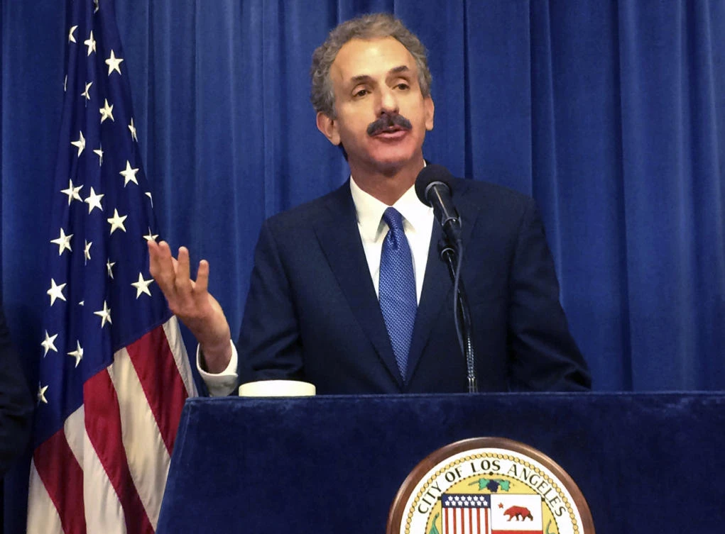 In this file photo, Los Angeles City Attorney Mike Feuer talks during a news conference in Los Angeles, on June 20, 2017. (File photo by AP)