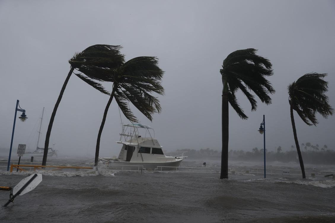 MIAMI, FL - SEPTEMBER 10: Boats ride out Hurricane Irma in a marina on September 10, 2017 in Miami, Florida. Hurricane Irma made landfall in the Florida Keys as a Category 4 storm on Sunday, lashing the state with 130 mph winds as it moves up the coast. Joe Raedle/Getty Images/AFP == FOR NEWSPAPERS, INTERNET, TELCOS & TELEVISION USE ONLY ==