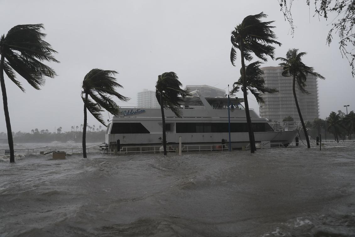 MIAMI, FL - SEPTEMBER 10: Boats ride out Hurricane Irma in a marina on September 10, 2017 in Miami, Florida. Hurricane Irma made landfall in the Florida Keys as a Category 4 storm on Sunday, lashing the state with 130 mph winds as it moves up the coast. Joe Raedle/Getty Images/AFP == FOR NEWSPAPERS, INTERNET, TELCOS & TELEVISION USE ONLY ==