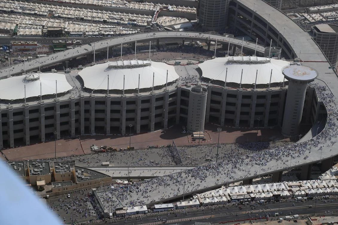 Special aerial footage showing the ‘stoning of Satan’ ritual, holy sites and Grand Mosque.