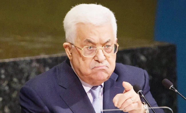 Palestine's President Mahmoud Abbas speaks during the UN General Assembly at the UN on Wednesday in New York. (AFP)