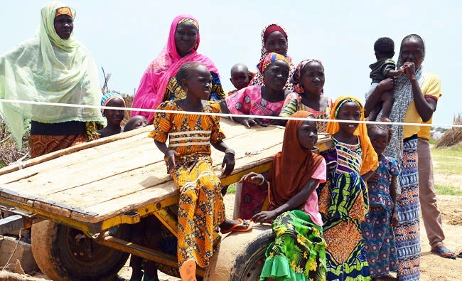 Boko Haram displaced protest poor conditions in Nigeria camp