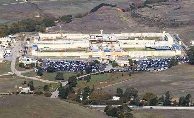 This undated aerial file photo shows the California Men's Colony in San Luis Obispo, Calif. (AP)
