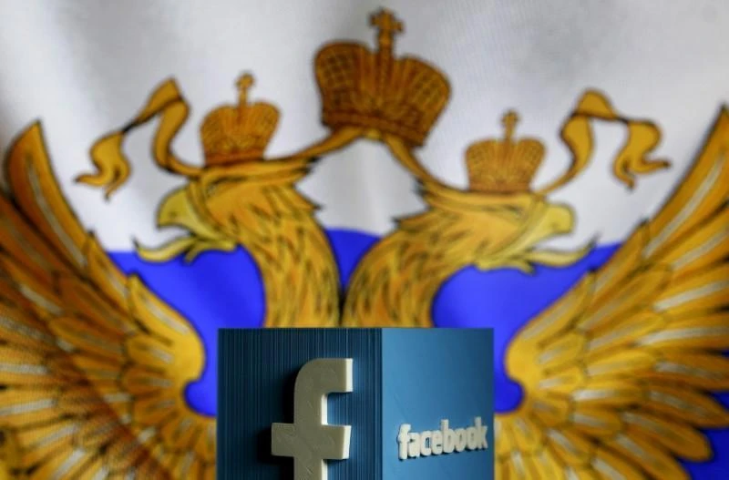 FILE PHOTO: A 3D model of the Facebook logo is seen in front of a Russian flag in this photo illustration taken in Zenica, Bosnia and Herzegovina, May 22, 2015. (REUTERS)
