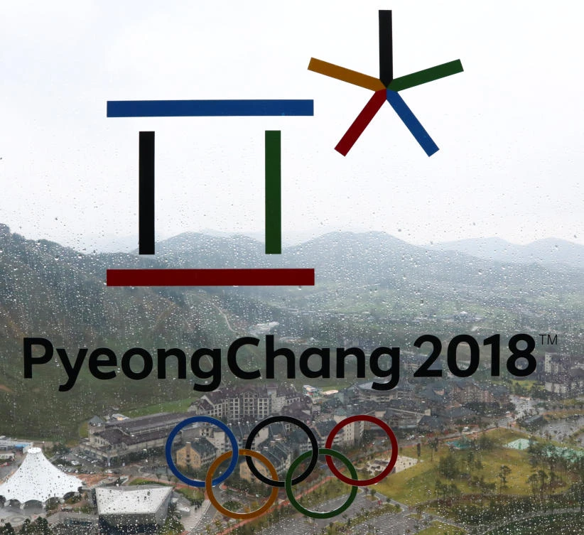 Above, the PyeongChang 2018 Winter Olympic Games logo is seen at the the Alpensia Ski Jumping Center in Pyeongchang, South Korea. (Reuters)