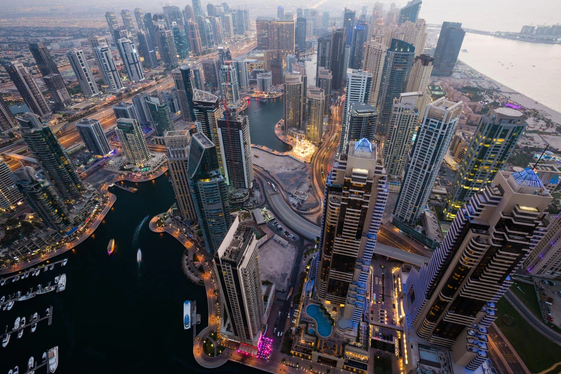 The Dubai skyline. The city is particularly popular destination in the UAE with Western Expats (Shutterstock)