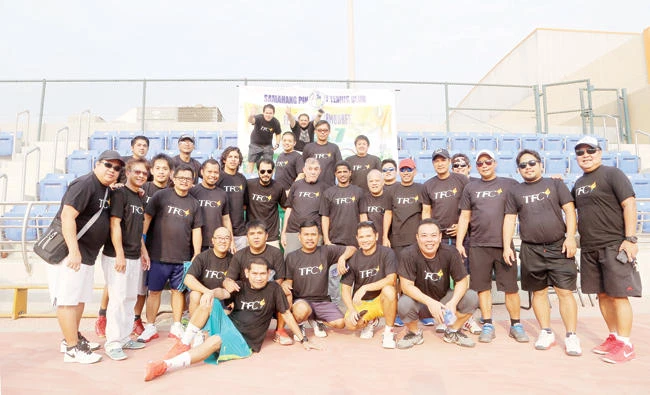 The SPTC officers and their guests before the start of the tournament. Standing second left is Tournament Director Waymour Carmelotes. (AN photo)