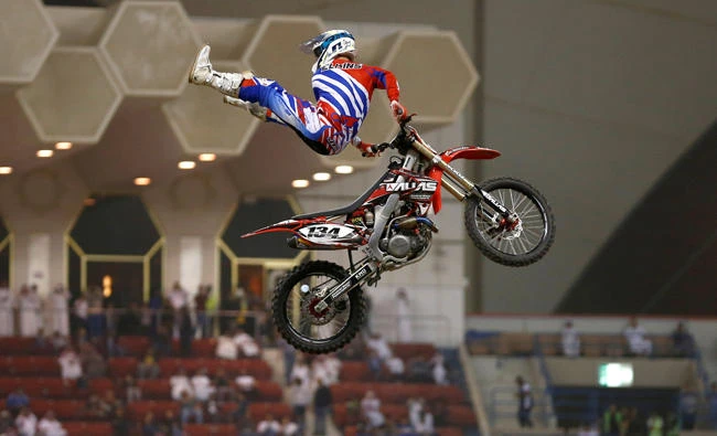 A motorcyclist performs during a Monster Jam show which was organized by General Entertainment Authority in Riyadh on March 17, 2017. The GEA on Friday said its website had been the target of cyberattacks from outside the kingdom. (REUTERS/Faisal Al Nasser)