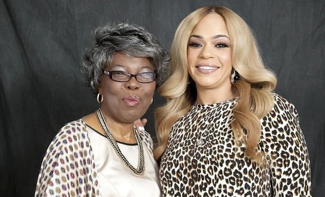 Voletta Wallace, left, and Faith Evans, right, pose for a portrait in New York. Wallace details the love for the Notorious B.I.G. as both his mother and No. 1 fan in the new, three-hour documentary, ‘Biggie: The Life of Notorious B.I.G.’ (AP)