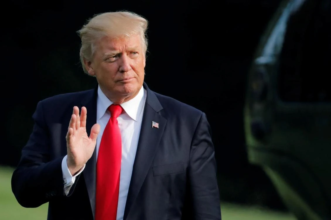 US President Donald Trump made his remarks to reporters while visiting hurricane-hit Houston. (Reuters)