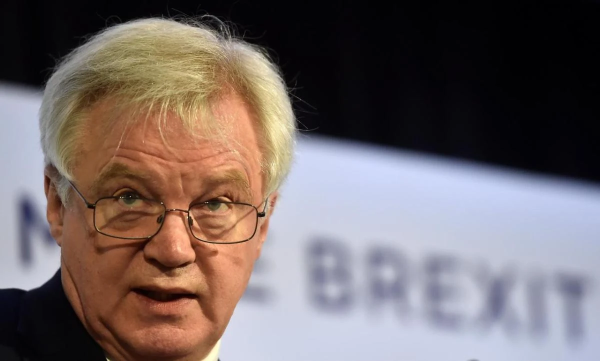 Above, Britain’s chief Brexit negotiator David Davis said the EU put itself in a ‘silly position’. (Reuters)