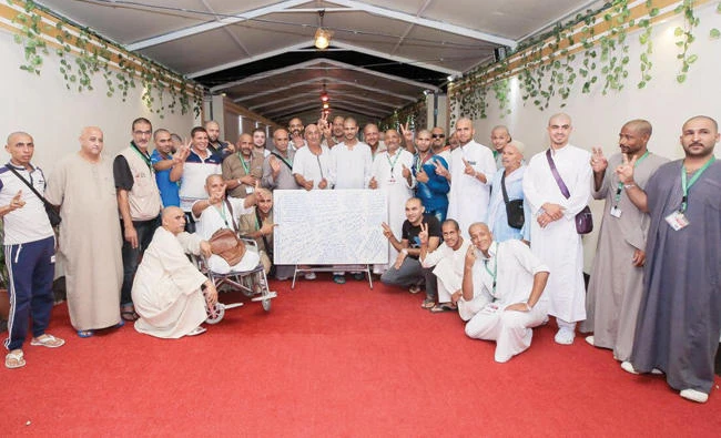 Egyptian pilgrims express their gratitude and appreciation to King Salman for inviting them to his Hajj and Umrah program. (AN photo)