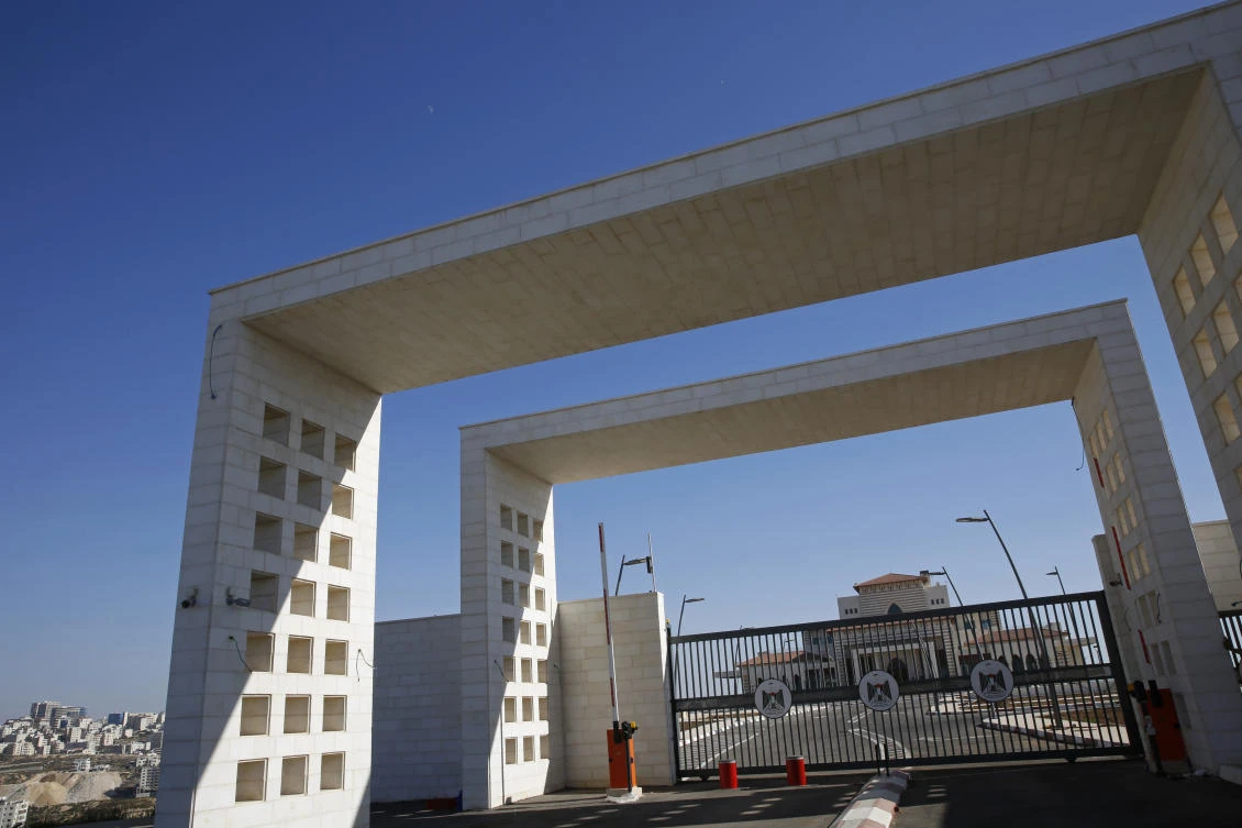 This photo taken Monday, Aug. 28, 2017, shows a newly built mansion for the Palestinian Authority, on the outskirts of the West Bank city of Ramallah. Palestinian officials say the $6 million West Bank mansion won't serve as President Mahmoud Abbas' official residence and guesthouse, as originally planned. (AP Photo/Nasser Nasser)