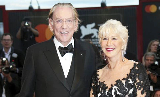 Donald Sutherland, left, and Helen Mirren