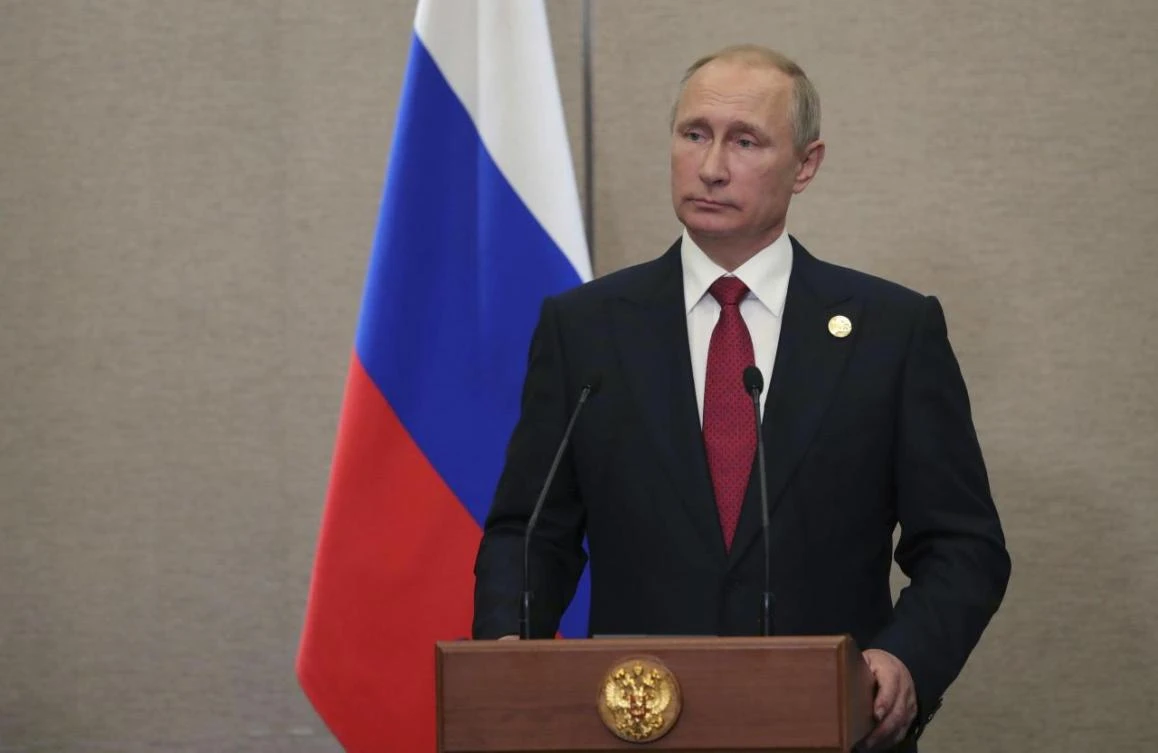 Russian President Vladimir Putin attends a news conference after BRICS (Brazil, Russia, India, China and South Africa) Summit in Xiamen, China September 5, 2017. (Kremlin via REUTERS)