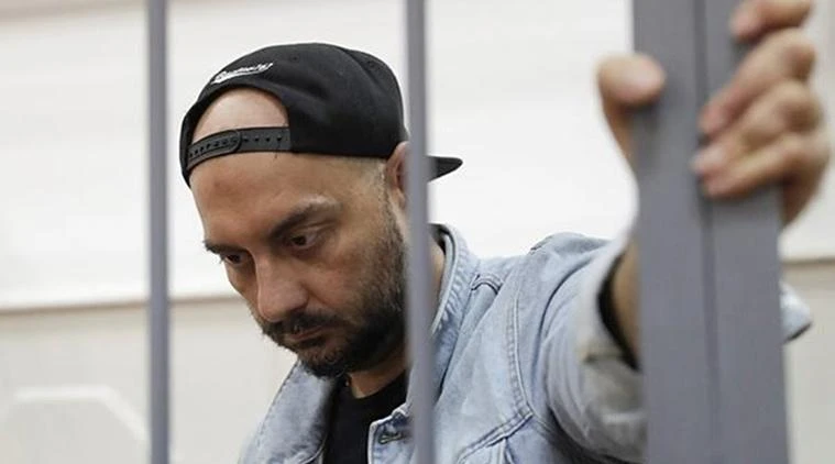 Russian theatre director Kirill Serebrennikov, who was detained and accused of embezzling state funds, looks on inside the defendants’ cage as he attends a hearing on his detention at a court in Moscow, Russia August 23, 2017. (Reuters)