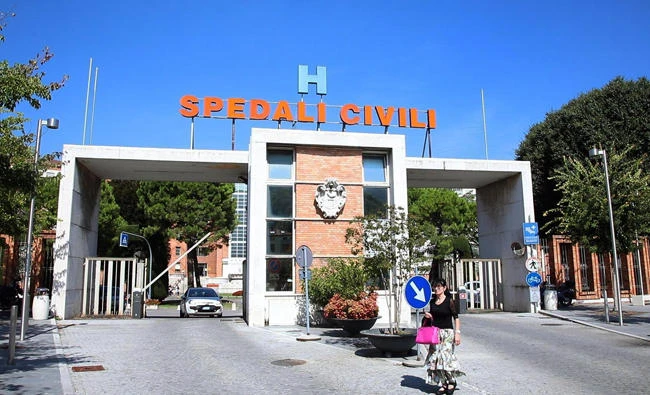A view of the "Spedali Civili" hospital in Brescia, Italy on Tuesday. Italy's health ministry has ordered an investigation into the death of a 4-year-old girl from malaria after checks determined she hadn't traveled to any country at risk for the disease. The child died Monday at the Brescia public hospital after being transferred from Trento. (AP)