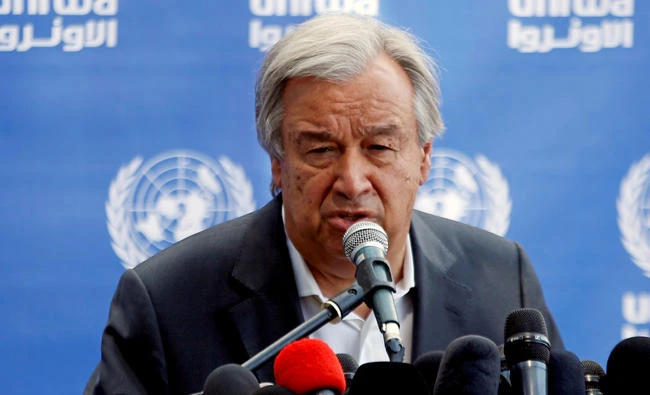 United Nations Secretary-General Antonio Guterres holds a press conference in this file photo. (REUTERS)