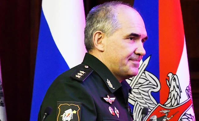 Russian Colonel-General Sergei Rudskoi of the Russian military's General Staff attends a briefing in the Russian Defence Ministry headquarters in Moscow on Wednesday. (AFP)