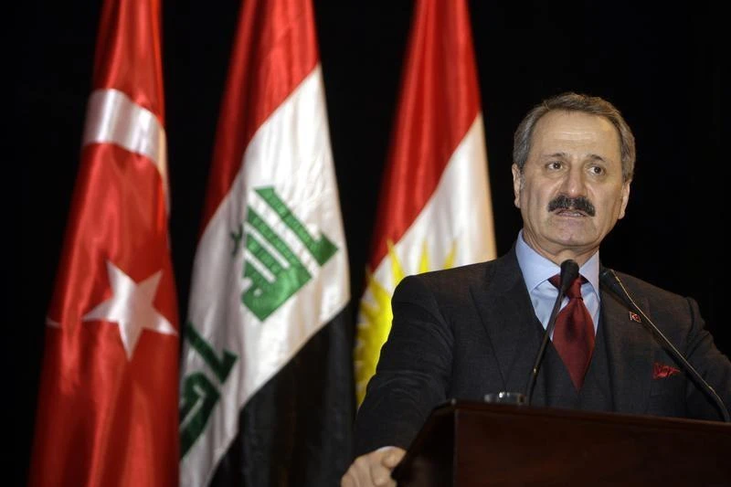 FILE PHOTO: Turkey's then Economy Minister Zafer Caglayan speaks during a news conference in Arbil, about 350 km (220 miles) north of Baghdad January 18, 2012. (REUTERS)