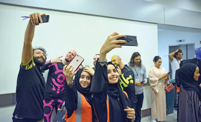 Blue Man show blows Saudis away
