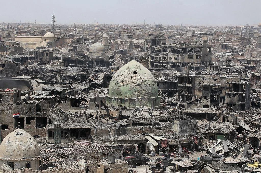 This photo taken on July 9, 2017 shows a general view of the destruction in Mosul's Old City (AFP)