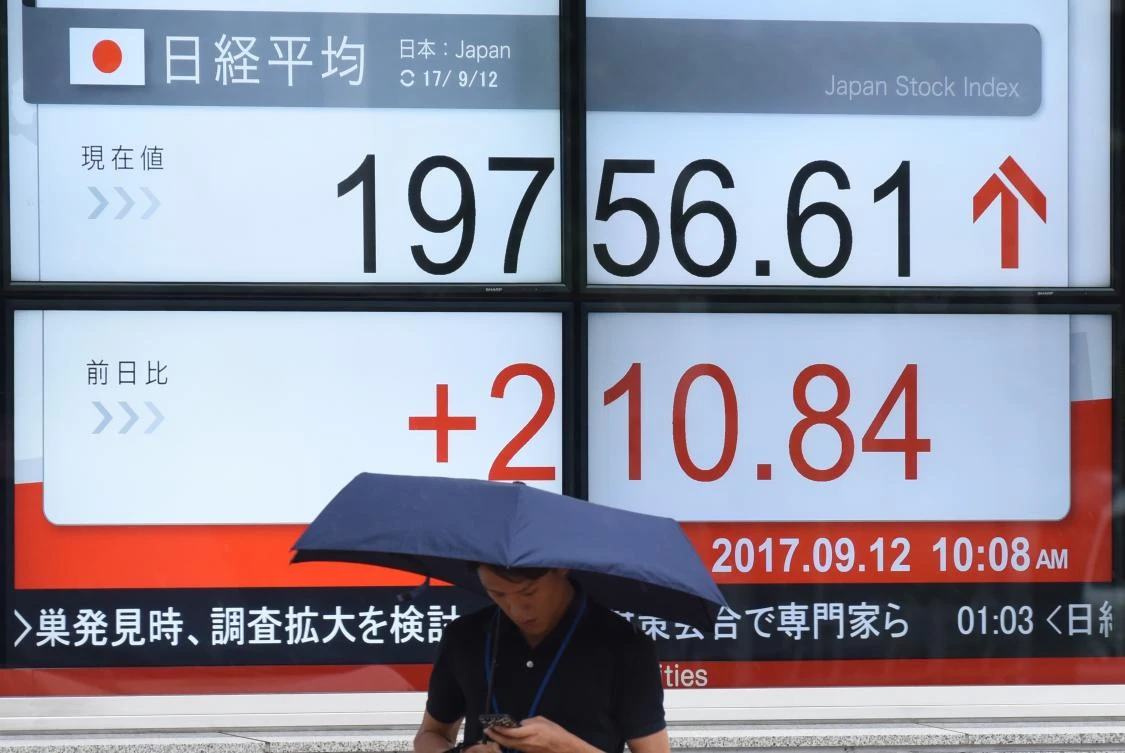 Tokyo stocks close up as North Korea, Irma worries ease