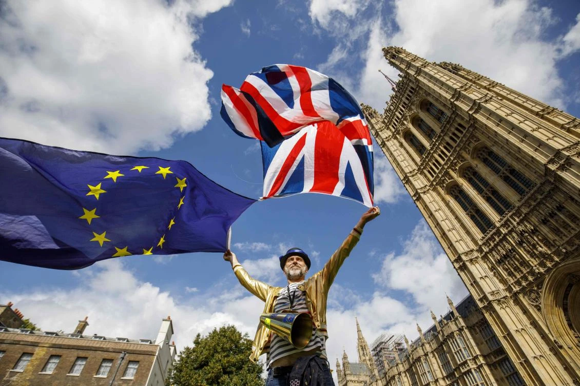 Britain’s parliament backed a second reading of legislation to sever ties with the EU. (AFP)