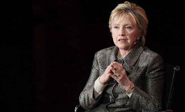 Former US Secretary of State Hillary Clinton speaks at the Eighth Annual Women in the World Summit in this April 6 file photo taken in New York City. (AFP)