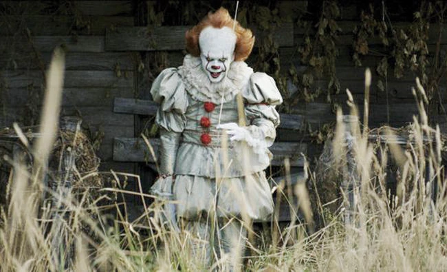 Bill Skarsgard in a scene from ‘It.’ ( AP)