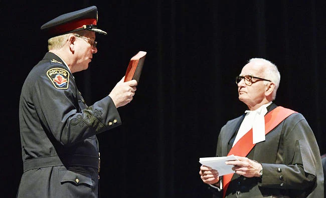 Justice Bernd Zabel (right) admitted the stunt — which sparked a record 81 complaints from legal associations. (Courtesy: (John Rennison / The Hamilton Spectator via thestar)