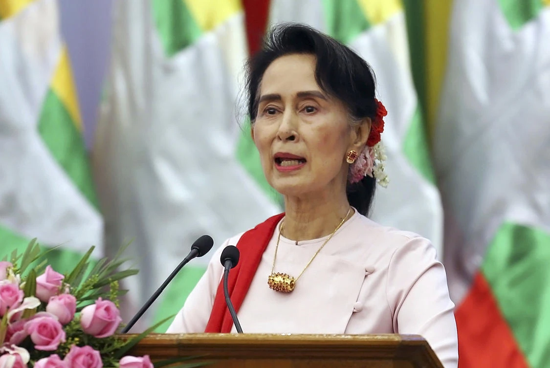Myanmar's State Counsellor Aung San Suu Kyi. (AP)