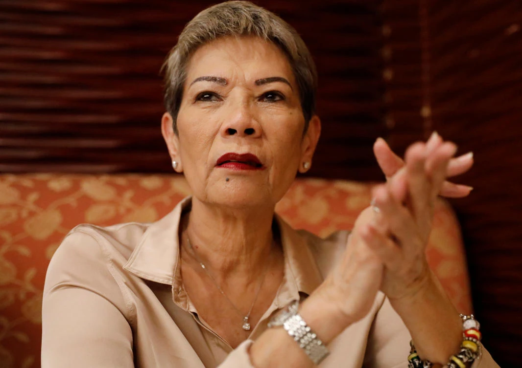 Jocellyn Duterte, sister of Philippine President Rodrigo Duterte, is pictured during an interview in Manila, Philippines, September 11, 2017. Picture taken September 11, 2017. REUTERS/Dondi Tawatao