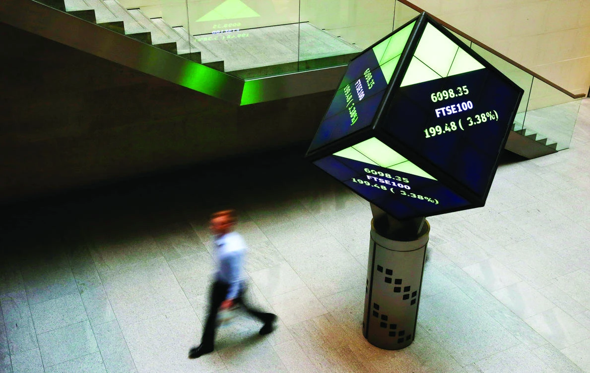 Shares listed on the London Stock Exchange fell on Friday. (Reuters)