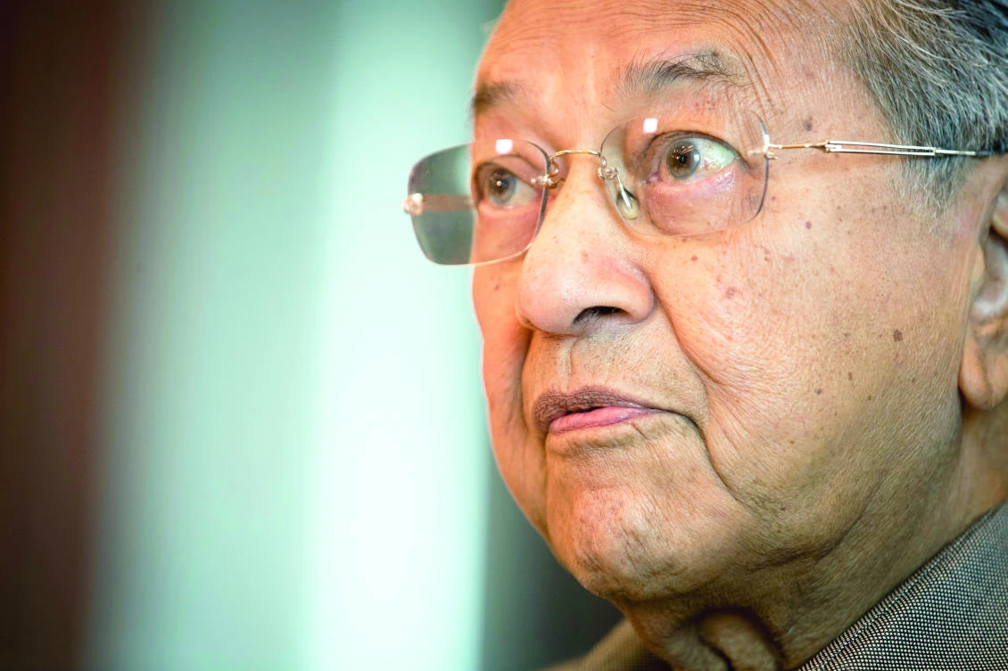 Former Malaysian Prime Minister Mahathir Mohamad speaks during an interview in Kuala Lumpur in this file photo. (AP)