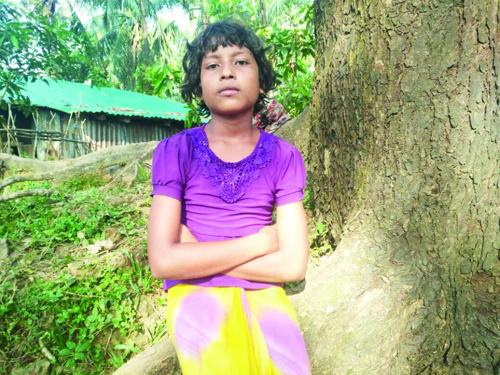 Jannat Ara Begum, who witnessed the slaughtered body of her father. (AN photo)