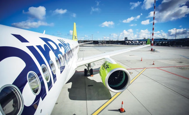 An airBaltic aircraft.