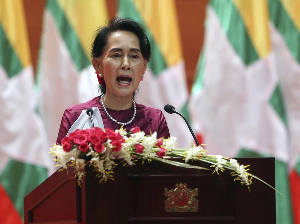 Myanmar's State Counsellor Aung San Suu Kyi. (AP)