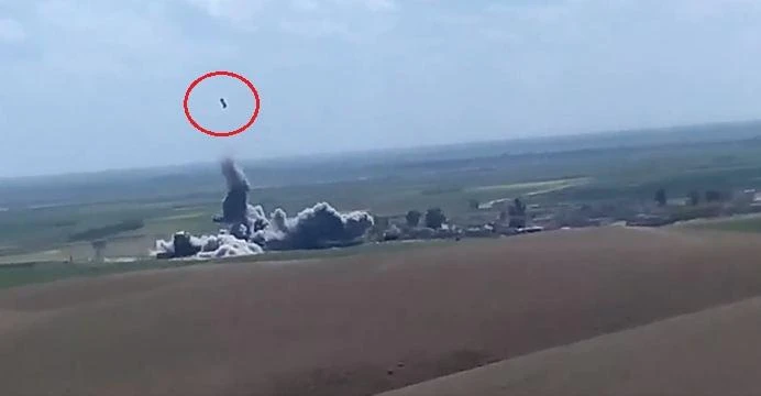 Now you see the Daesh car up in the air...
