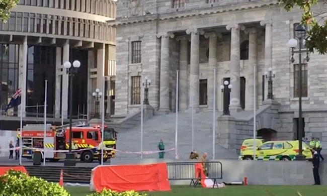 The man was taken to hospital in a critical condition. (Video grab)
