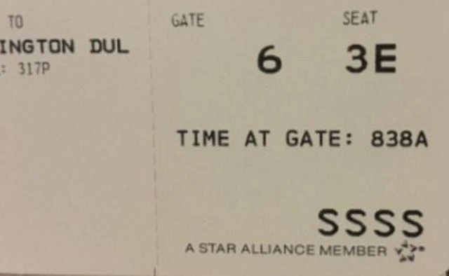 The boarding pass (Twitter)