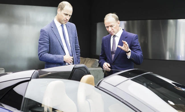 Prince William at McLaren headquarters.