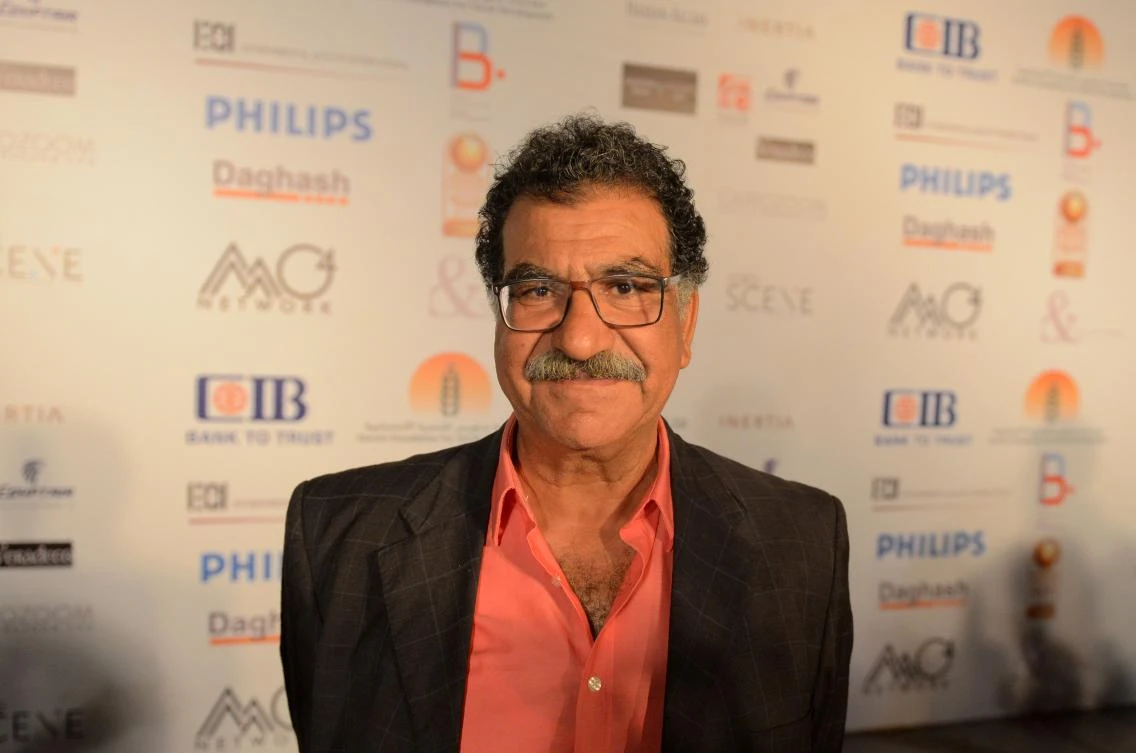 Egyptian artist Mohamed Abla attends the "Night of Art" exhibit at the the Egyptian Museum in the capital Cairo on October 28, 2017. / AFP / MOHAMED EL-SHAHED