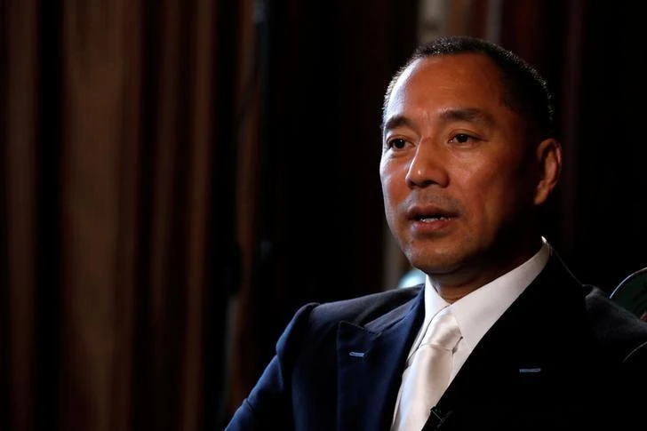 Billionaire businessman Guo Wengui speaks during an interview in New York City, U.S., April 30, 2017. Picture taken April 30, 2017. (REUTERS)