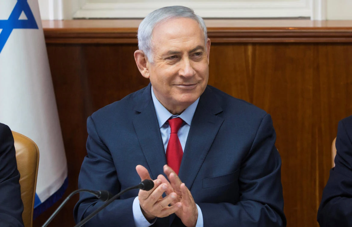 Israeli Prime Minister Benjamin Netanyahu attends the weekly cabinet meeting at his office in Jerusalem, October 1, 2017. (File photo by Reuters)